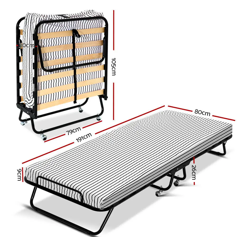 Easy portable space saving folding metal hidden bed mechanism functional bed frame