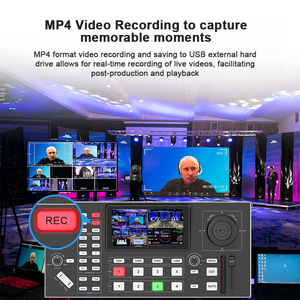 Conmutador mezclador de video HDMI de 4 canales con control de cámara PTZ Pantalla de 5,5 pulgadas Conmutador de transmisión en vivo - Product Image 2