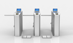 Tornello a treppiede automatico ESD con rilevamento del movimento e ripristino per il controllo accessi in aree sensibili alla statica e su pavimenti di fabbrica - Product Image 4