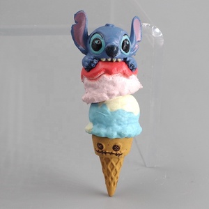 Newest Mini Ice Cream 5Pcs Set 3-5Cm Sweets Doll Cookie Sticheds <strong>Stich</strong> Anime Figure PVC Toy for Kids - Product Image 3