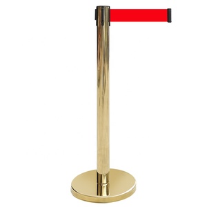 Đánh bóng thép không gỉ kiểm soát đám đông stanchion với 2m có thể thu vào vành đai rào cản - Product Image 4