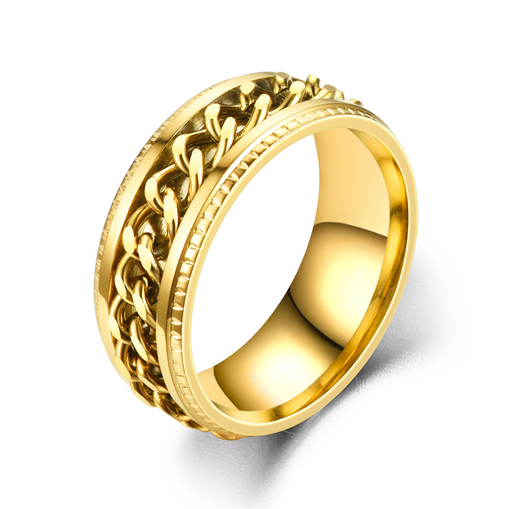 Cadena de oro en relieve de oro de 8mm