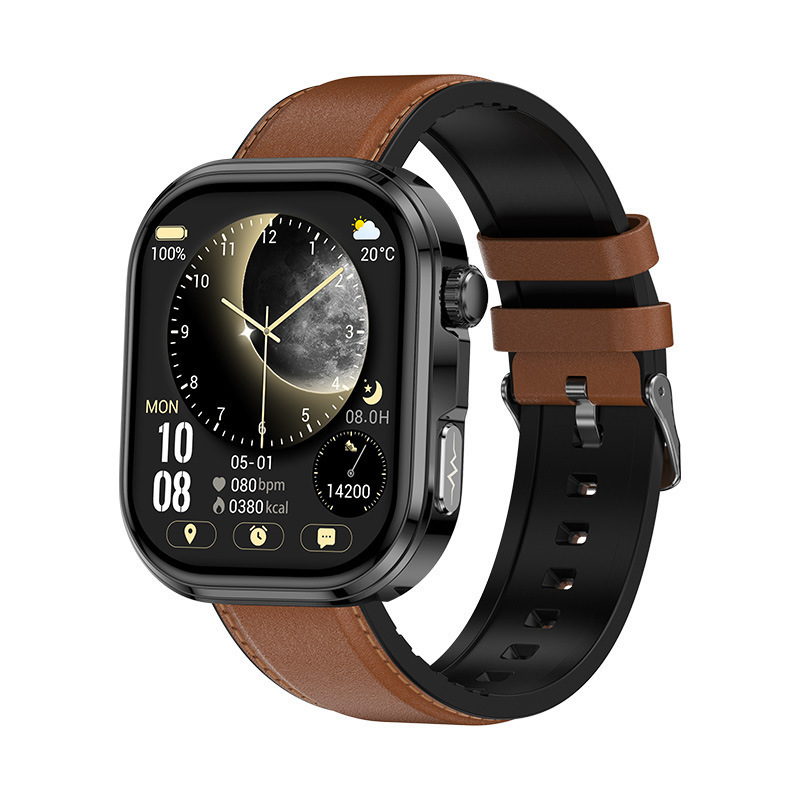 Black Brown Leather Strap