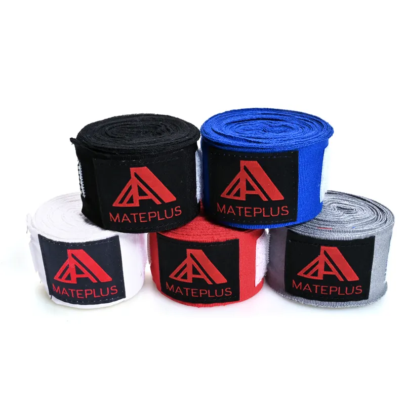 Hot Sale Custom Logo Comfortable Wear Elastic Boxing Bandage Hand Wraps Resistant Breathable Polyester Boxing Hand Strap