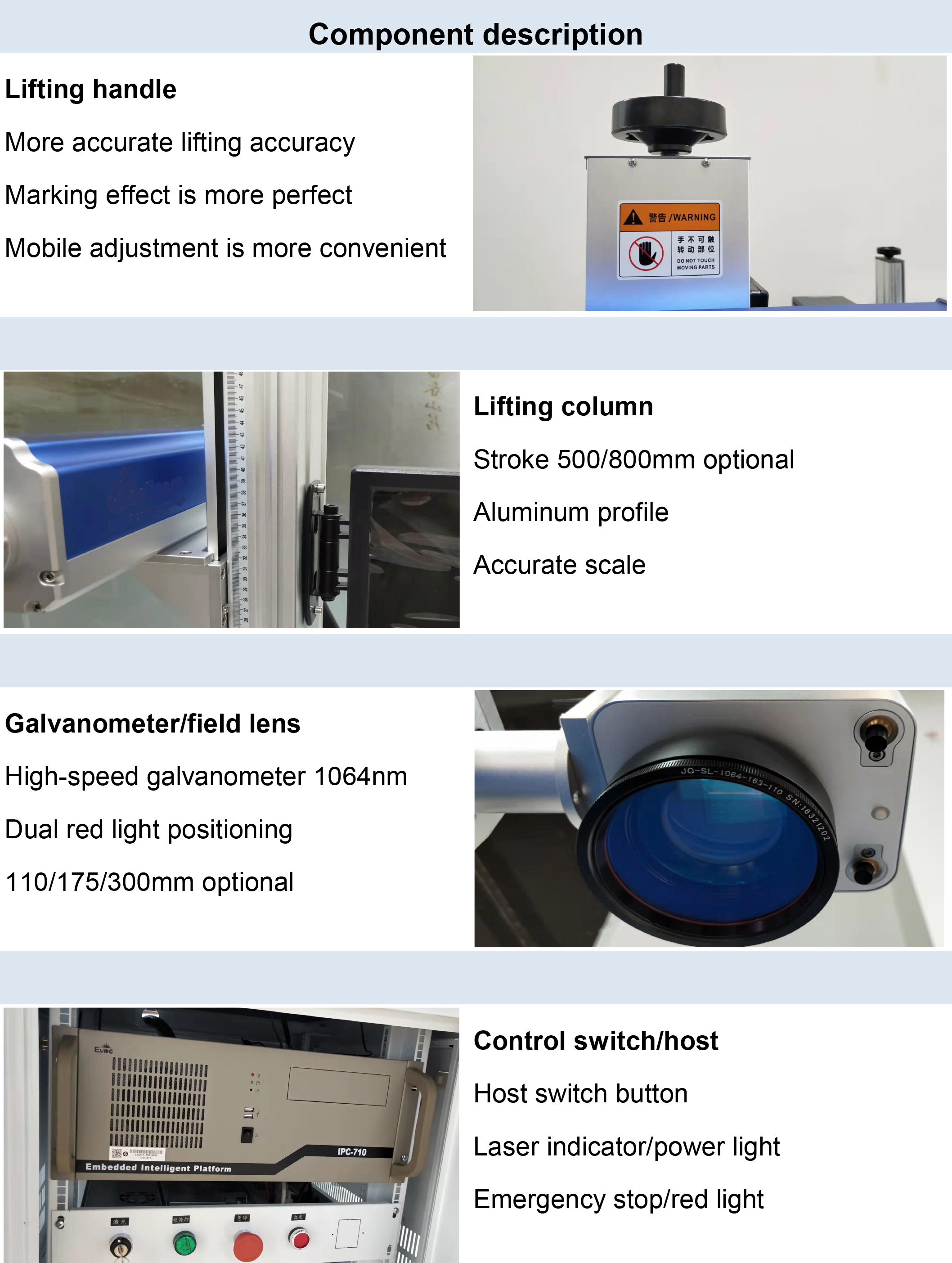 3d fiber laser marking machine 500*500mm laser marking