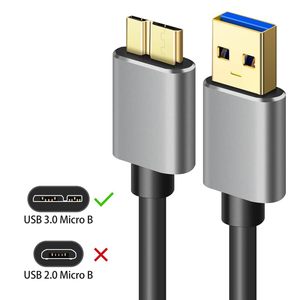 用于数据传输的USB 3.0公对微型10针电缆黑色镀金便携式外部硬盘数据线兼容相机 - Product Image 2