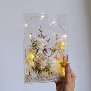 Yüksek kalite 6x8 gölge kurutulmuş çiçekler için kutu çerçevesi tüm temizle bellek kutusu DIY masa vitrinin akrilik fotoğraf resim çerçevesi - Product Image 1
