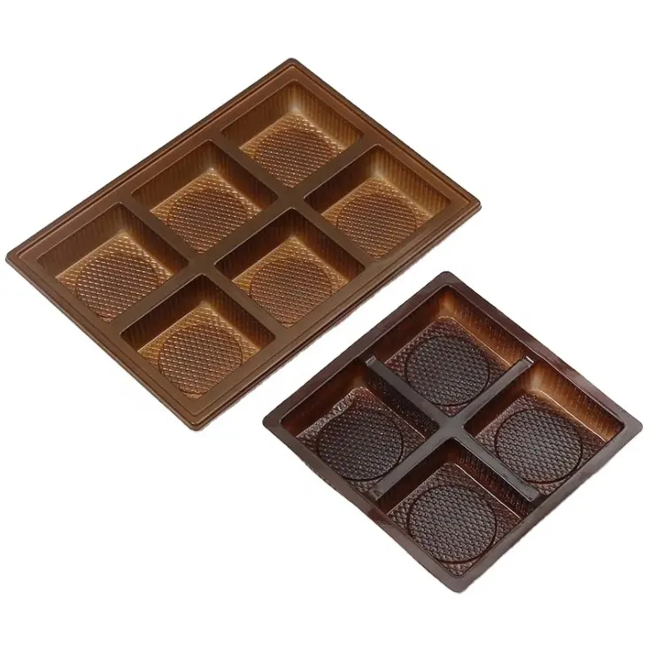 تخصيص 4 خلايا صينية بلاستيكية بفتحات مقصورة علبة شوكولاتة