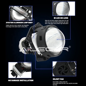 Çift reflektörlü ALK 56W SMD 3570 Bi-LED projektör Lens otomatik far üç renk (3000K 4300K 5800K) yeni durum - Product Image 3
