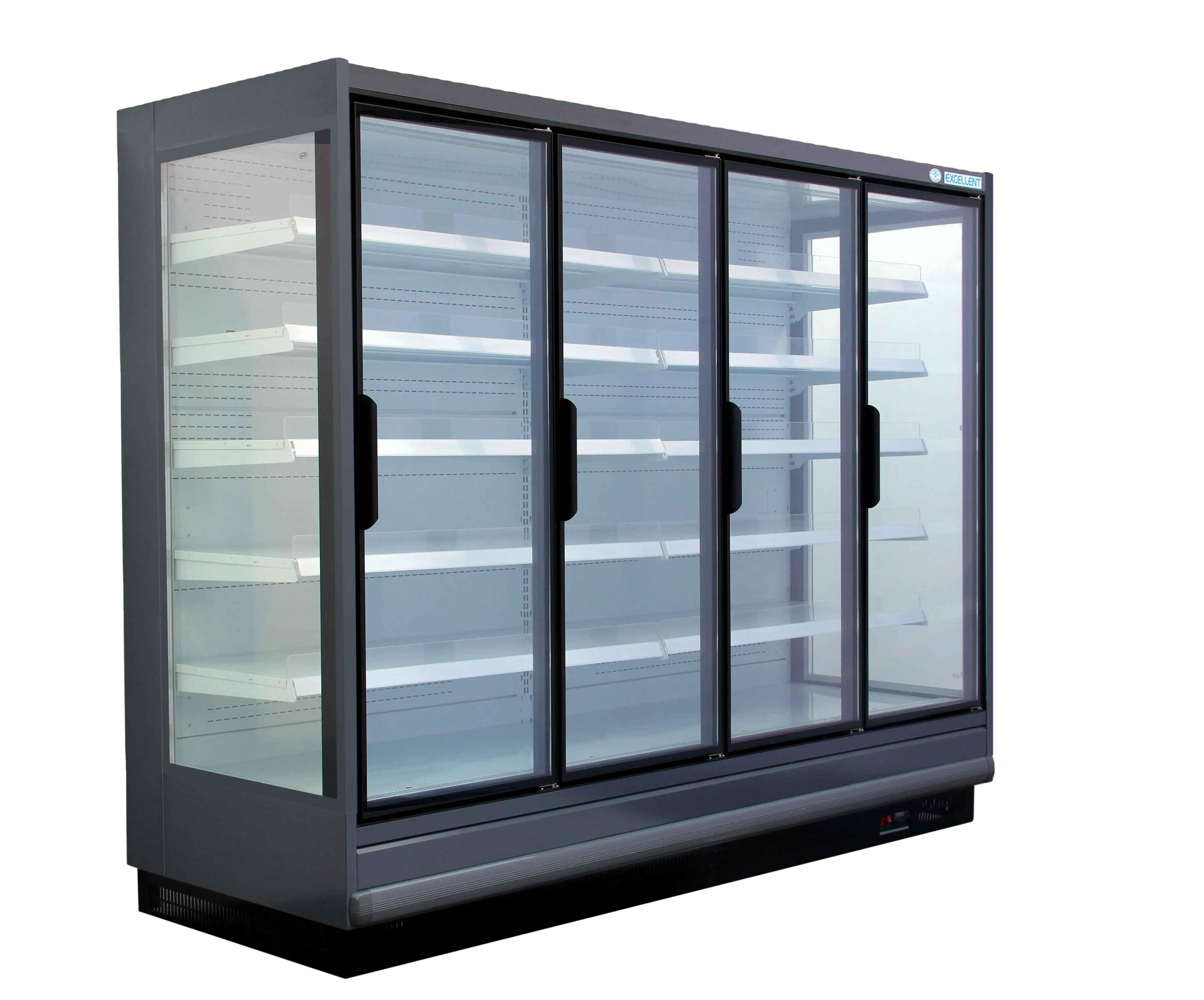 Refrigerador luxuoso com 6 portas, display de bebidas/geladeira/superfície, frigorífico, congelador para mercearia