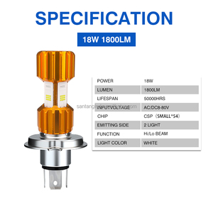 MOTOLED motosiklet H4 LED far aydınlatma sistemleri baba20d H6 yüksek parlaklık CSP - Product Image 2