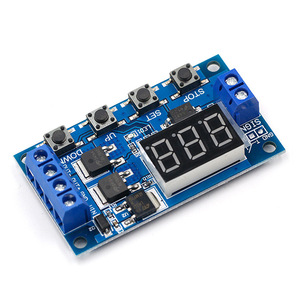 สวิทช์ดีเลย์ตั้งเวลาเรียกรอบ DC 5V-30V,โมดูลรีเลย์บอร์ดควบคุมหลอด MOS คู่วงจร12 24V - Product Image 3