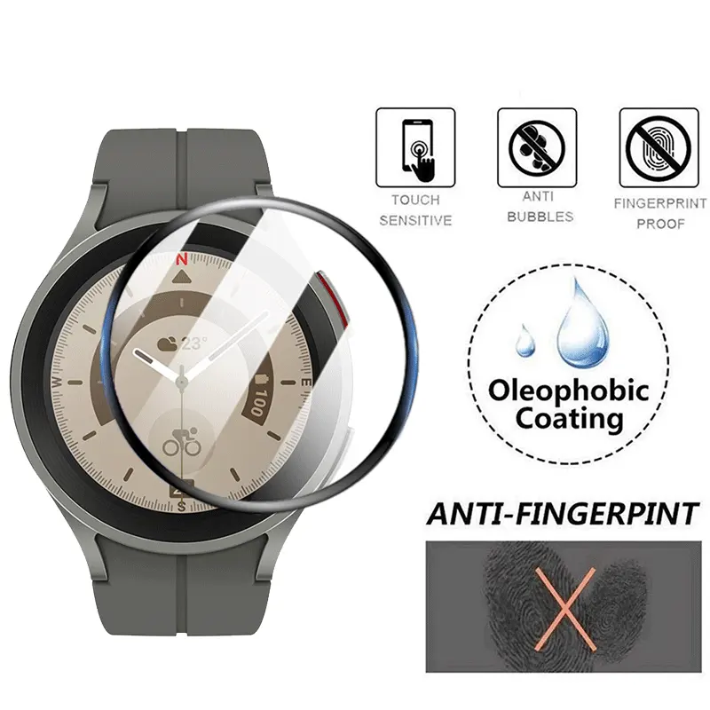 3D Curved Surface Screen 2D Full Coverage Film Screen Protector Scratch Resistant Watch Film For Samsung Galaxy Watch 5 Pro