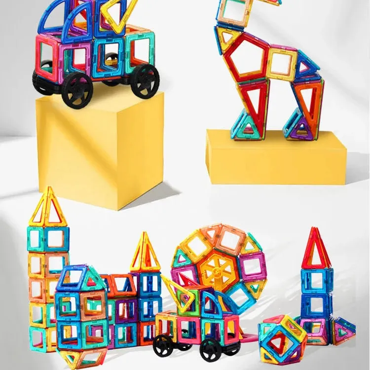 Groothandel Meisjes Jongens Kerst Verjaardag Magnetische Bouwsteen Speelgoed Cadeau Educatief Kids Magnetische Bouwstenen 3d Speelgoed