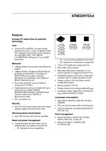 Microcontrollore ad alte prestazioni a 32 Bit con Flash da 2MB, SRAM da 1MB, braccio Cortex-M7 Core STM32H753VIH6 equivalente - Product Image 5
