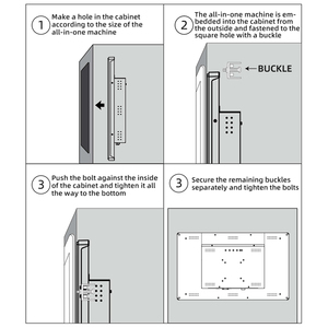 ODM 23,6 pulgadas Diseño Industrial Windows 10 todo en uno escritorio integrado pantalla táctil Sistema Operativo Android Monitor accesorio