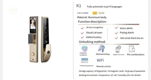 3D-Video-Gegensprechanlage Intelligentes Türschloss Biometrischer Finger abdruck 3D-Gesichtserkennung WiFi-Netzwerks icherheit Zugang zum Aluminium-Tür schlüssel code - Product Image 6