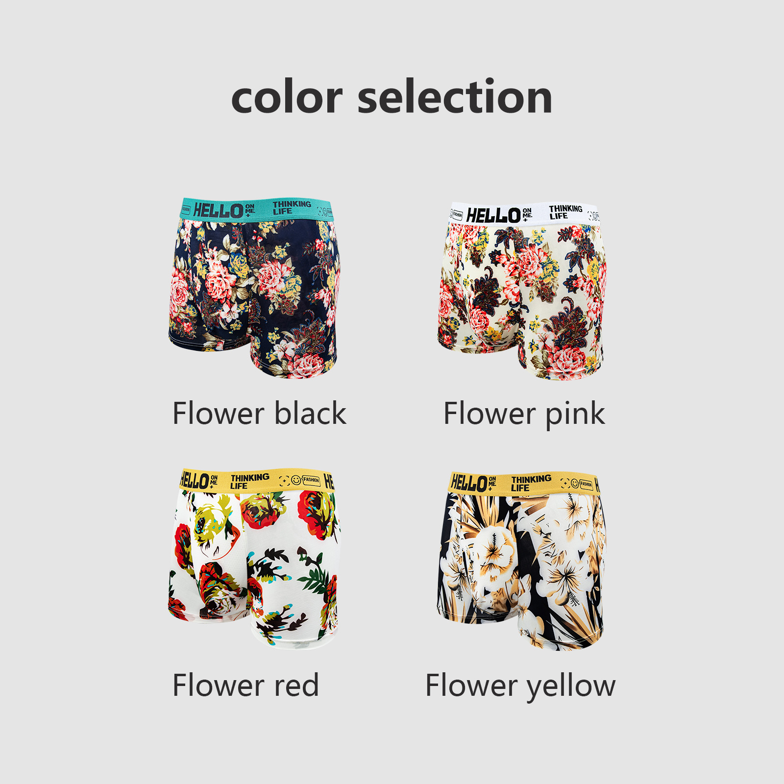 Red +Pink+Black+Yellow