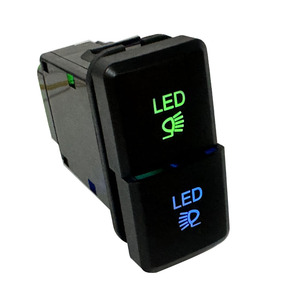 39MM*21MM 12V LED1 LED2 Car Fog Light <strong>Switch</strong> Toyota Dual Button <strong>Switch</strong> for Land Cruiser FJ Cruiser HIACE HILUX - Product Image 4