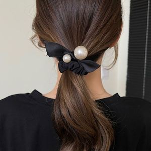 ファッションビッグクラシックアクセサリー女性パールシュシュ髪弾性ヘアタイ弾性ヘアバンド