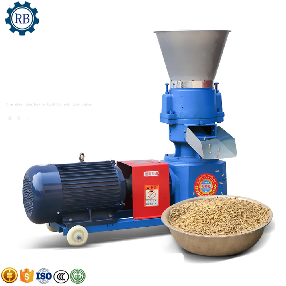 Factory Directly Supply Small mini flat die animal feed pellet machine for family use pig feed pellet make machine