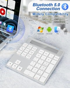 Teclado numérico externo de 34 teclas, teclado numérico 2,4G, teclado numérico inalámbrico, teclado numérico programable con pantalla - Product Image 5