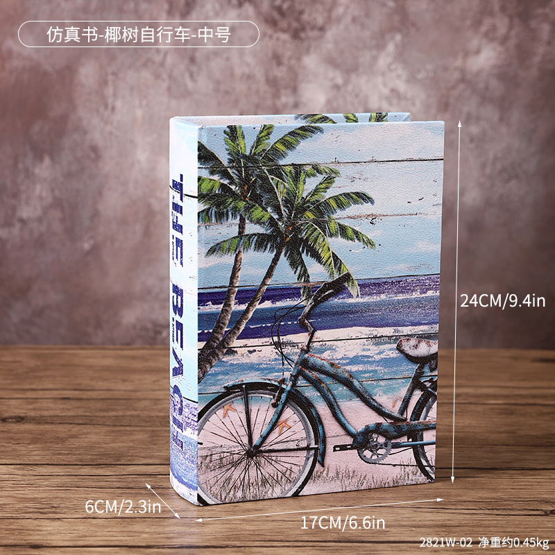 2821W-02 Simulation Book - Coconut Tree Bicycle - Medium Size