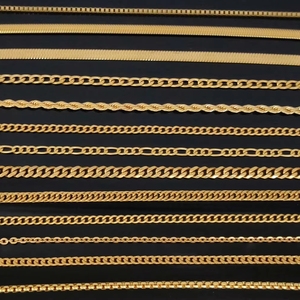 Collana impermeabile in corda intrecciata placcata oro 18 carati gioielli in acciaio inossidabile 3Mm catena in oro cubano Miami per uomo - Product Image 1