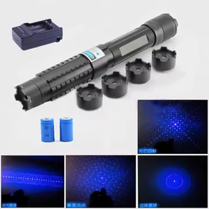Hochleistungs-Laserpointer-Fernbedienung mit schwarzem Kupfers tift 5 Muster Blaulicht batterie betrieben - Product Image 2