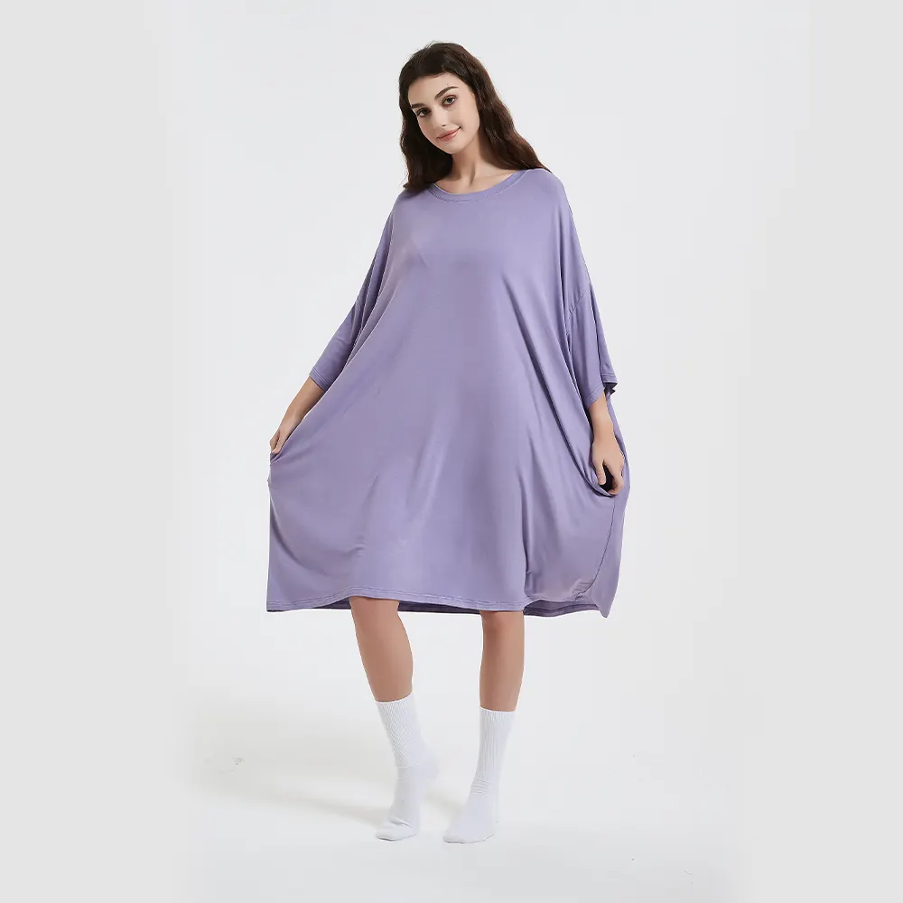 Adies-vestido de noche de talla grande para mujer, ropa de dormir para chicas