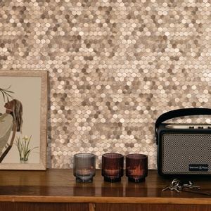 VividTiles самоклеящаяся металлическая плитка для пилинга и палки для кухни серебристо-Золотая алюминиевая поверхность - Product Image 5