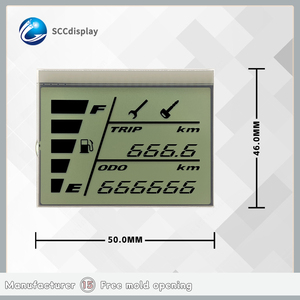 Su misura ad alte prestazioni 7 segmenti Anti-abbagliamento schermo moto contachilometri LCD moduli SJXDGW030 HTN positivo ad alto costo - Product Image 4