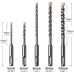 Ezarc2カッター超硬チップヘッド<span class=keywords><strong>5mm</strong></span> 6mm 8mm 10mmのハンマー用多目的組積造ドリルビット