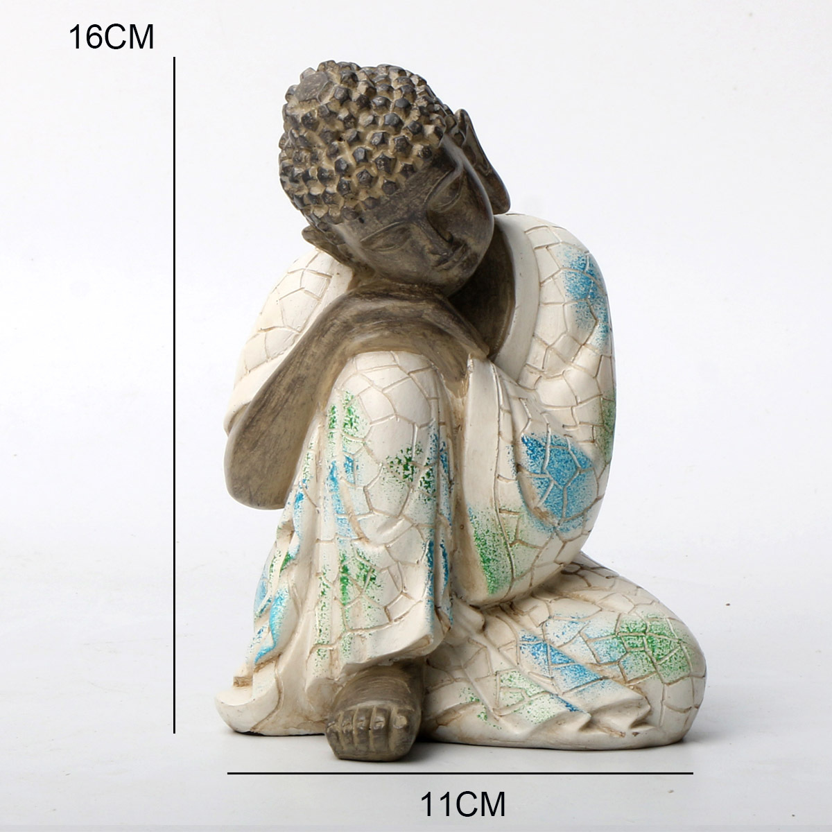 Small blue and white sleeping buddha