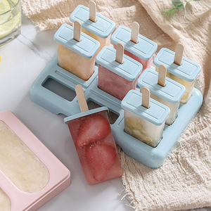 Biểu tượng tùy chỉnh Pop <span class=keywords><strong>Ice</strong></span> các nhà sản xuất Silicone khay đá DIY cấp thực phẩm BPA free Popsicle <span class=keywords><strong>Ice</strong></span> <span class=keywords><strong>Cream</strong></span> Maker với nắp - Product Image 2