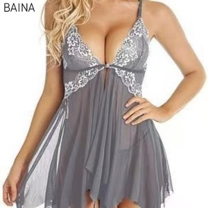 Châu Âu Mỹ Sexy Lưới treo đồ lót cho phụ nữ bán buôn Spandex đồ ngủ phù hợp với mỏng khuôn mẫu - Product Image 1