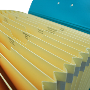 Carpeta de archivos de acordeón expandible de tamaño A4 con 19 bolsillos, organizador de documentos de papel con logotipo personalizado con asa para uso en la Oficina y la escuela - Product Image 5