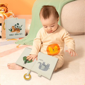 Libro de tela suave para bebé, libro educativo para edades tempranas con patrón de animales - Product Image 2