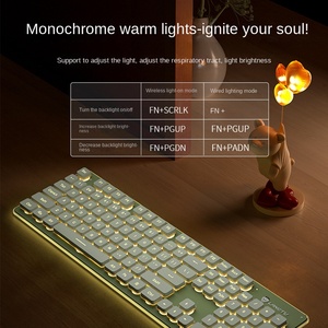 Teclado inalámbrico Langtu L1 con sensación mecánica, diseño silencioso, opción con cable retroiluminado para computadora portátil de escritorio para uso en la oficina de juegos - Product Image 3