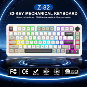 Teclado mecánico de 75% 81 teclas, Junta programable inalámbrica, enchufe de intercambio en caliente, Teclado mecánico de Control de perilla dedicado