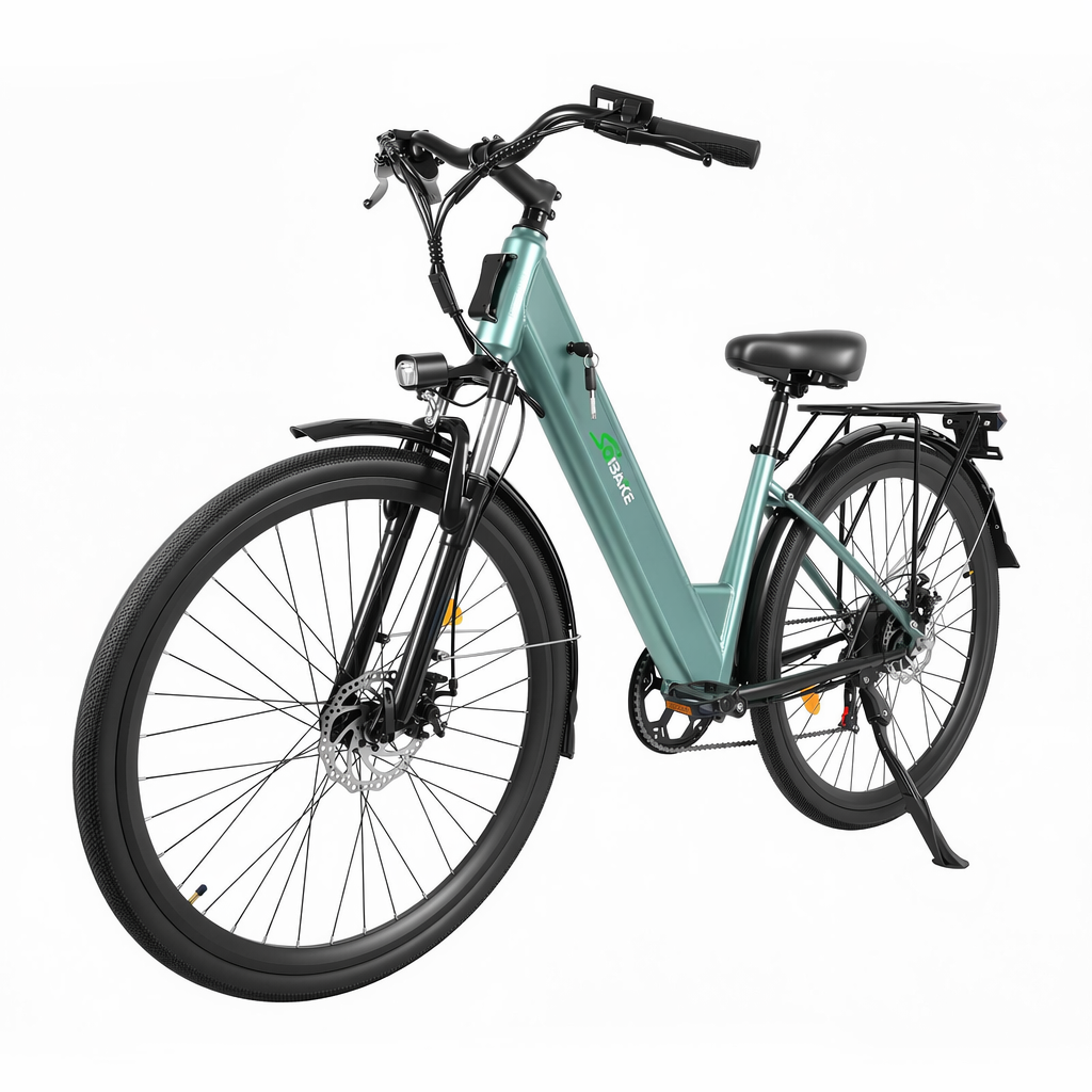 Vélo électrique gris ciment sauge mat
