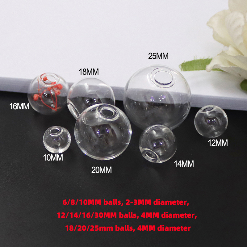 Boule de verre monotrou transparente