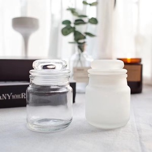Wholesale <strong>100ml</strong> Clear Empty Transparent Glass Candle Jar with Glass Seal Lid Small Size Custom Packaging <strong>Box</strong> - Product Image 6