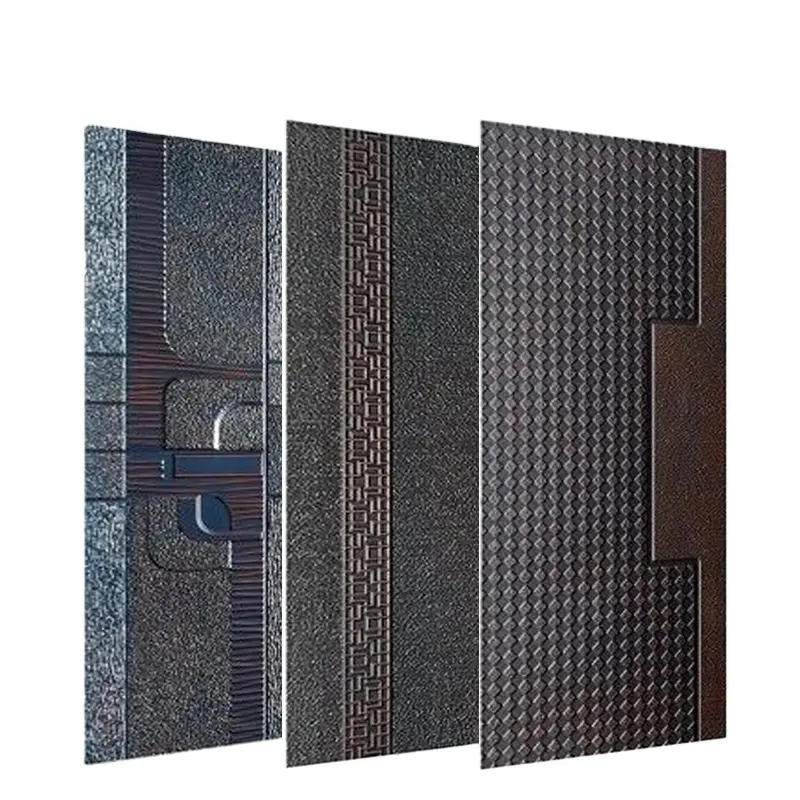 Panneau de porte en métal gaufré en tôle d'acier estampée de peau en métal laminé à froid à bas prix