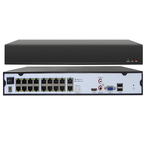 16频道4K poe nvr和ip摄像机系统闭路电视nvr套件，配有彩色夜视双向音频对讲网络红外摄像机 - Product Image 2
