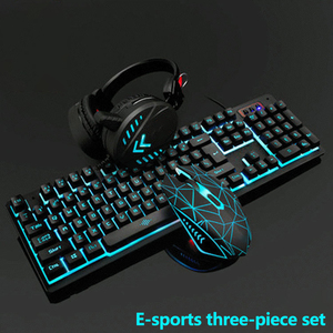 Juego de teclado y mouse para juegos Juego de cuatro piezas Usb Computadora portátil Juego de teclado y mouse retroiluminado con cable - Product Image 2
