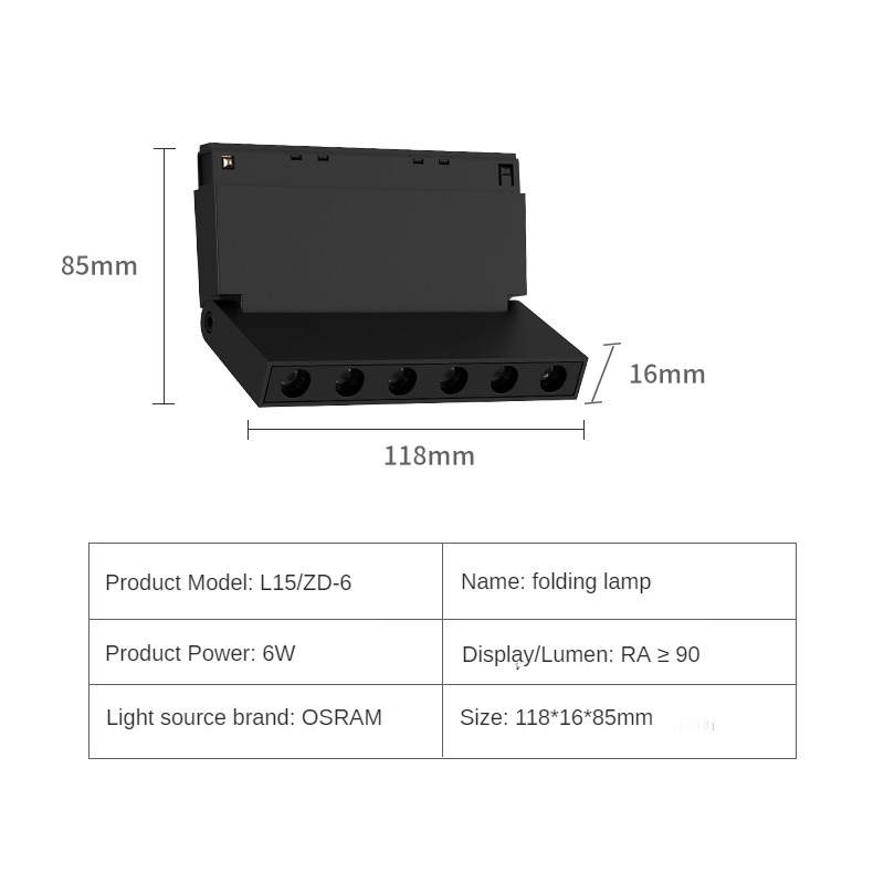 Grille pliante lamp-6W