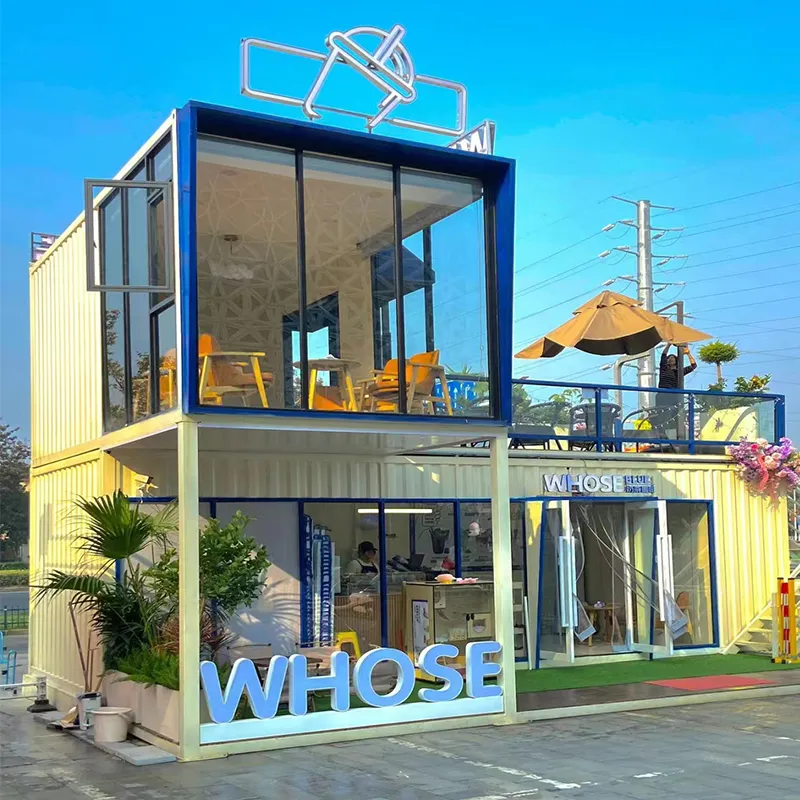 Expédition modulaire pop-up boutique conteneur maison petite maison préfabriquée à vendre maison bungalow conteneur d'expédition mobile à la mode