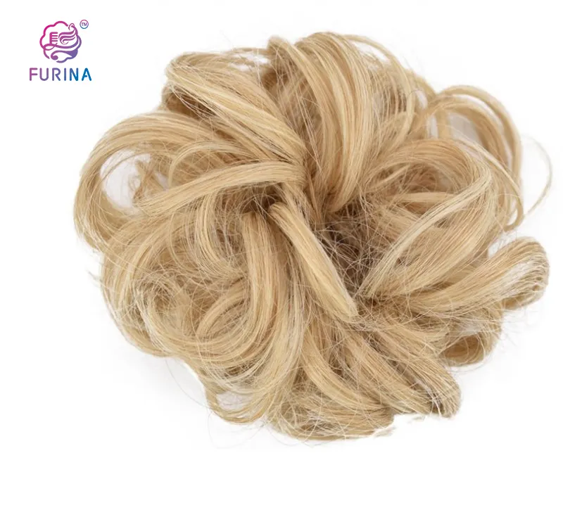 Cheveux synthétiques bouclés en fibre résistante à la chaleur avec élastique souple à prix abordable 350 pour femmes