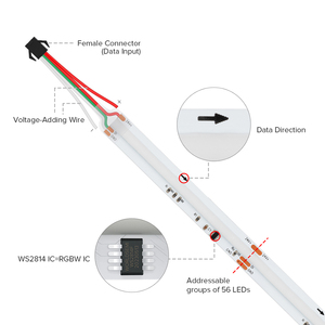 Btf-aydınlatma FCOB SPI RGBW IC LED ışık WS2814 adresli 784 LEDs DC24V rüya renk RGBW esnek COB dijital Led piksel şerit - Product Image 4